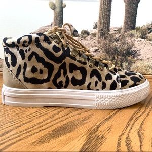 Band of Gypsies Dove Leopard High Top Sneaker 6.5